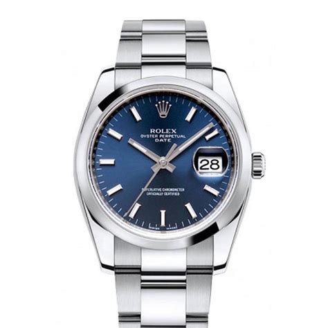 rolex 115200 blue|Rolex date 34 115200.